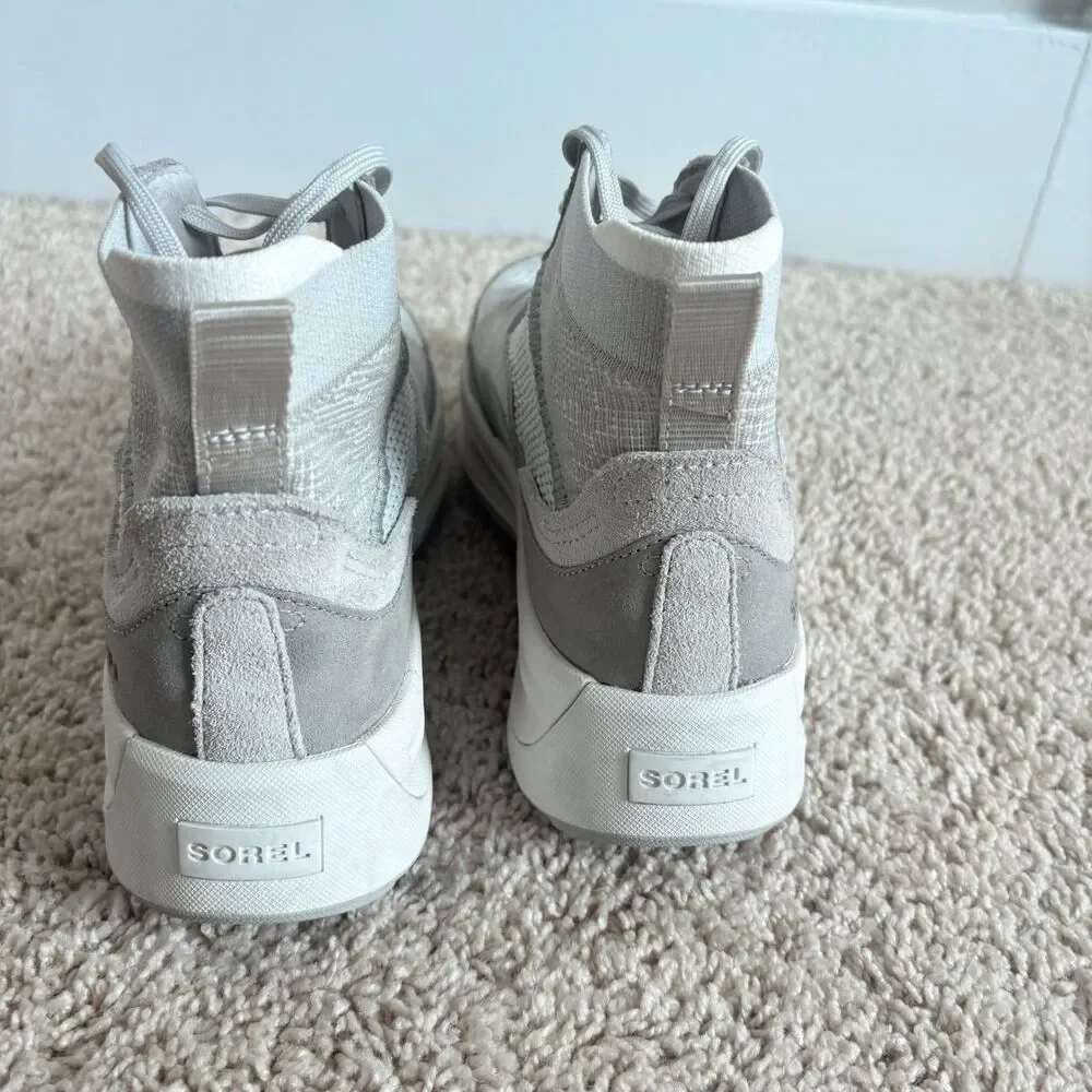 Sorel ONA 503 Mid Platform Sneakers Grey Moonstone Dove Size 8